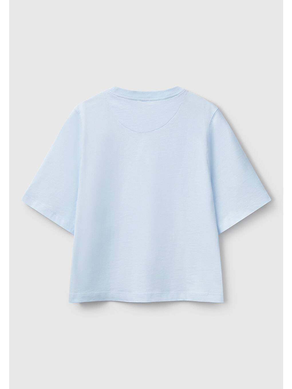 Mavi Kadın %100 Pamuk Boxy Fit Tişört-3