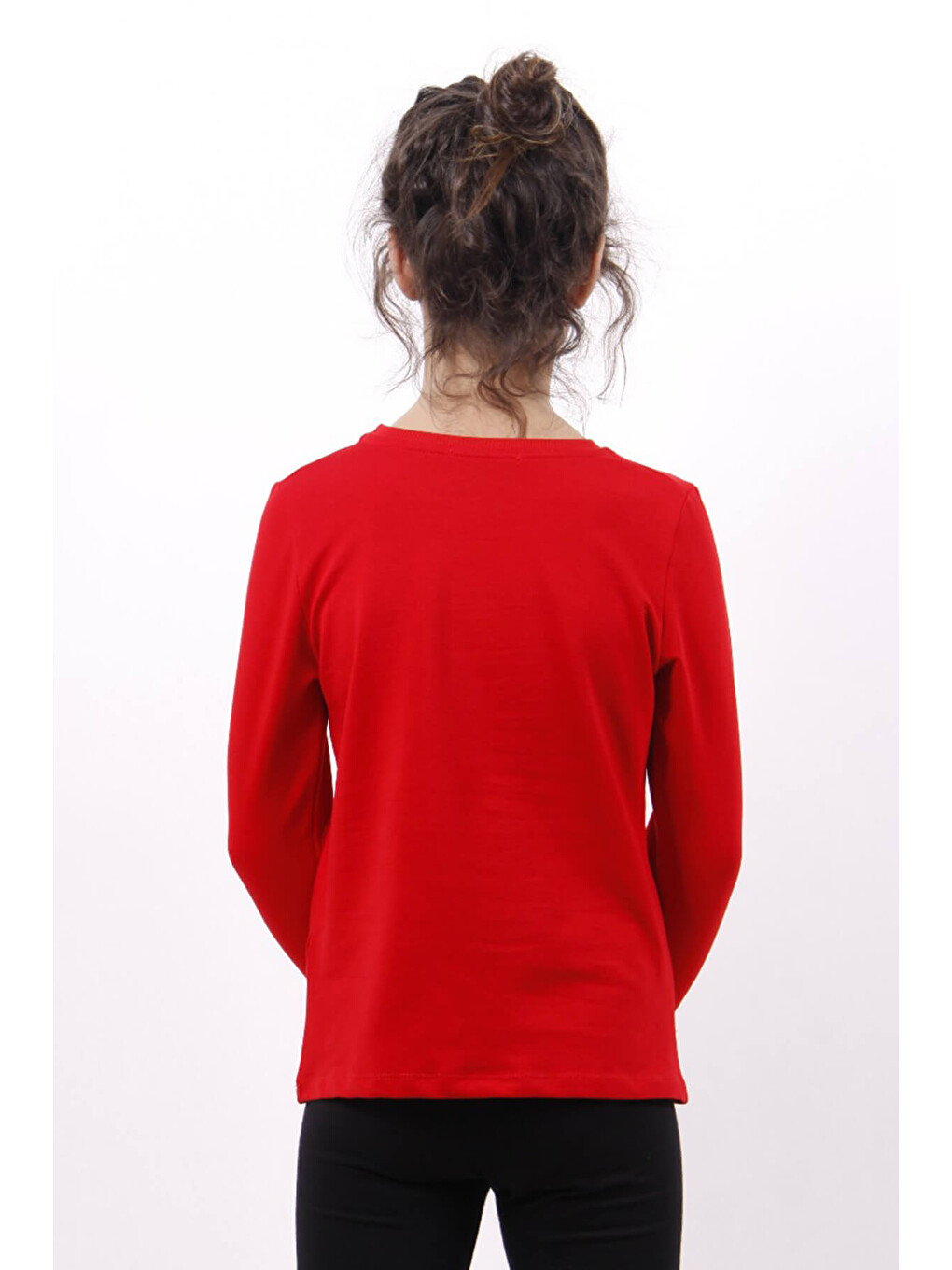 Kırmızı Kız Çocuk Jadore Varak Baskılı Sweatshirt-1