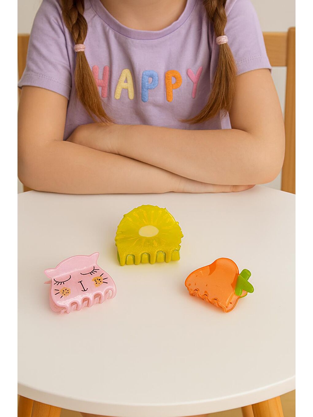 Pembe Bahar Orta Boy Asetat Mandal Toka 3 Adet-1