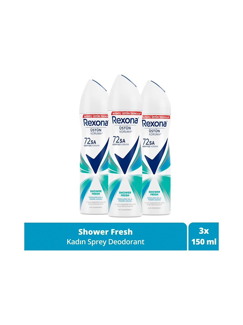Shower Fresh Deodorant 150 ml x 3 Adet