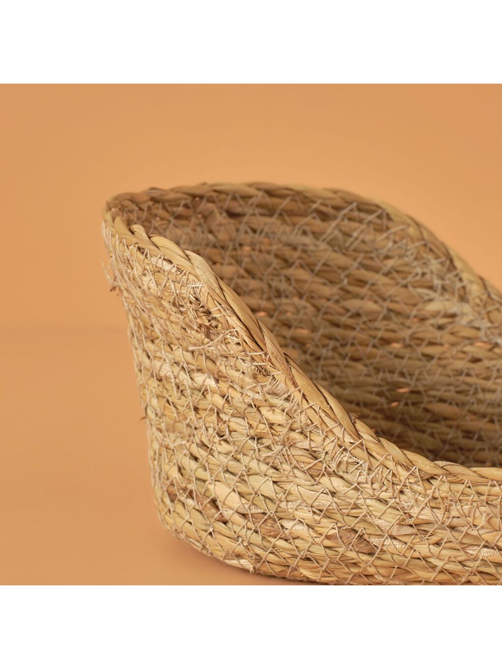 Bej Berry Oval Hasır Sepet Naturel 24x14 cm-1