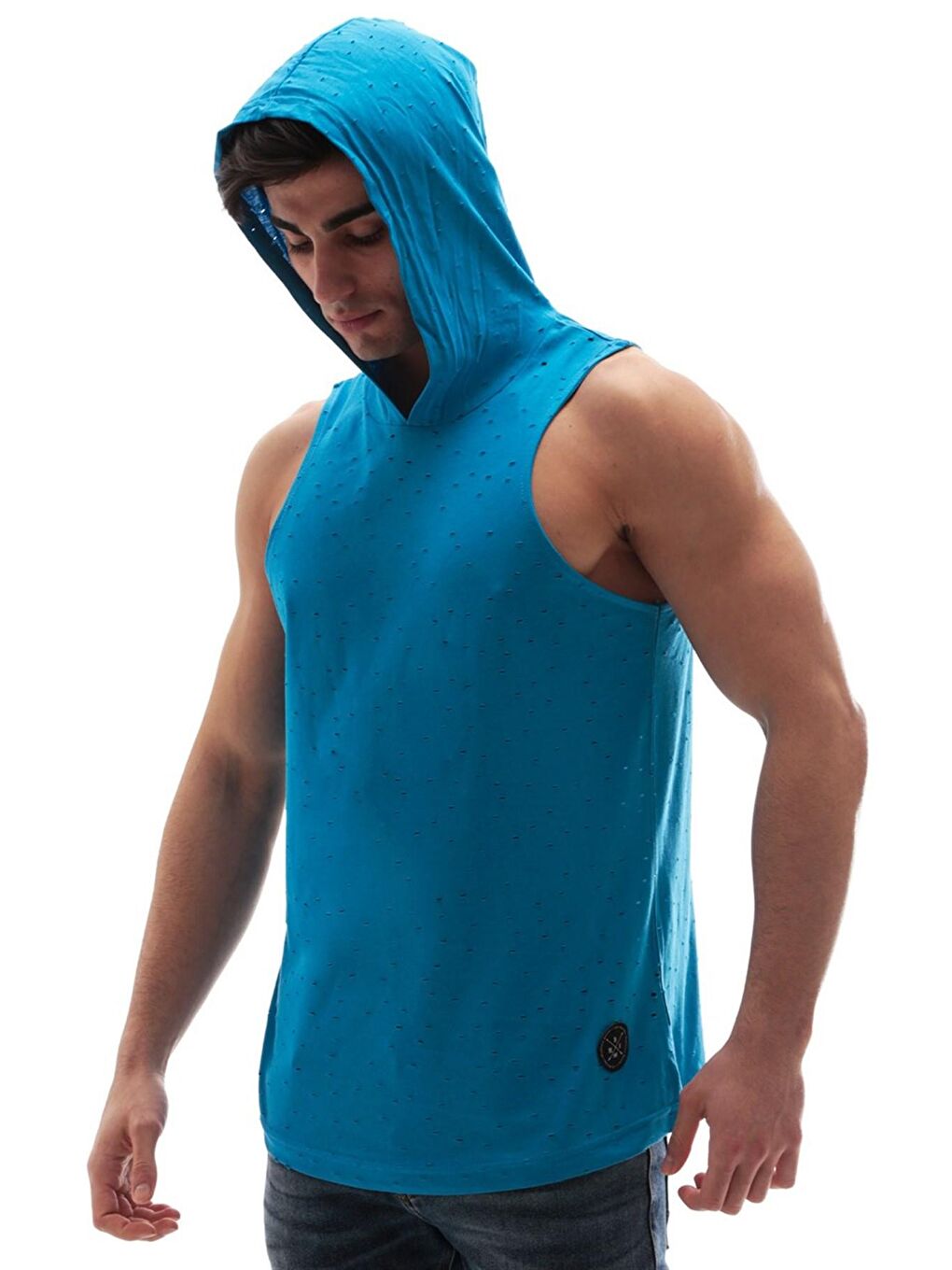 Kapüşonlu Atlet Turkuaz 2893-5