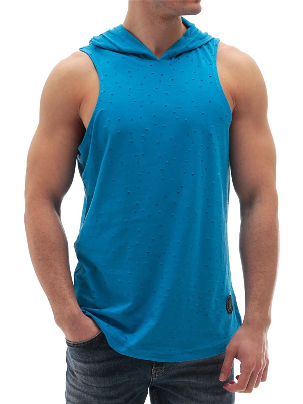 Kapüşonlu Atlet Turkuaz 2893-6