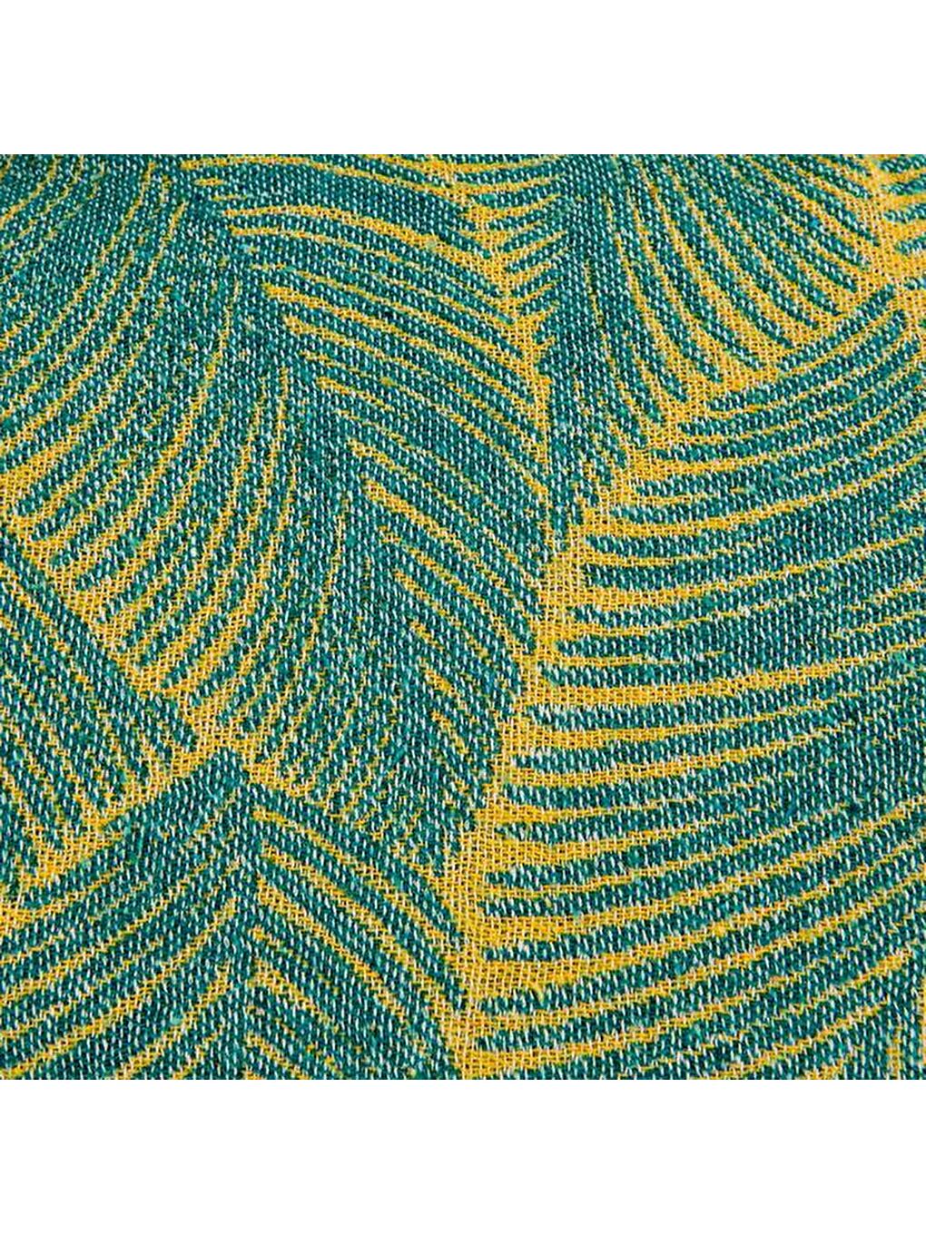 Soft Çiçek Desenli Koltuk Örtüsü - Mavi / Sarı - 130x170 cm-1