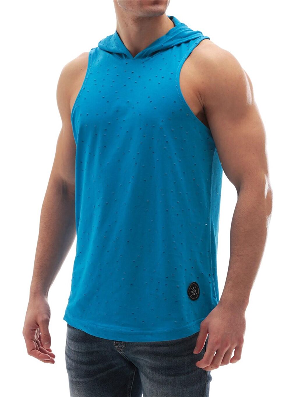 Kapüşonlu Atlet Turkuaz 2893-8