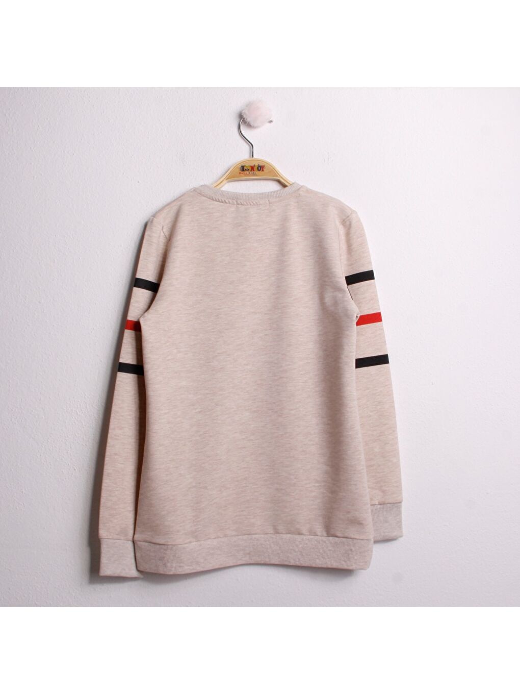 Kahverengi Kız Çocuk Sweatshirt Never Baskı-1