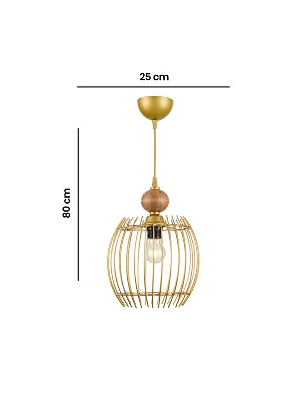 Karışık Fiorenze Metal Sarkıt - Eskitme - 80 cm-5