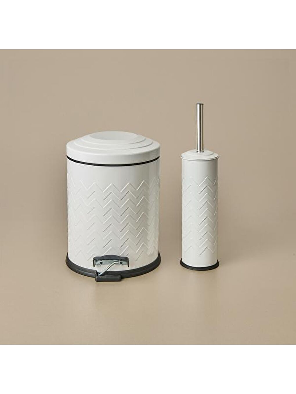 Bath Desenli 2'li Banyo Seti - Beyaz-2