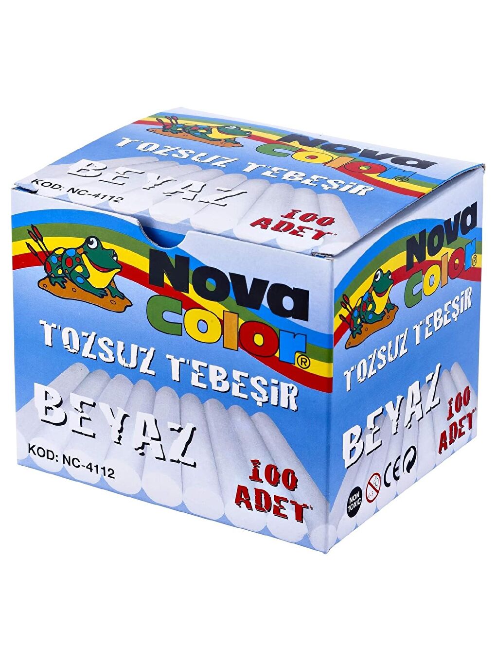 Tozsuz Beyaz Ve Renkli Tebeşir 200 Lü Set-1