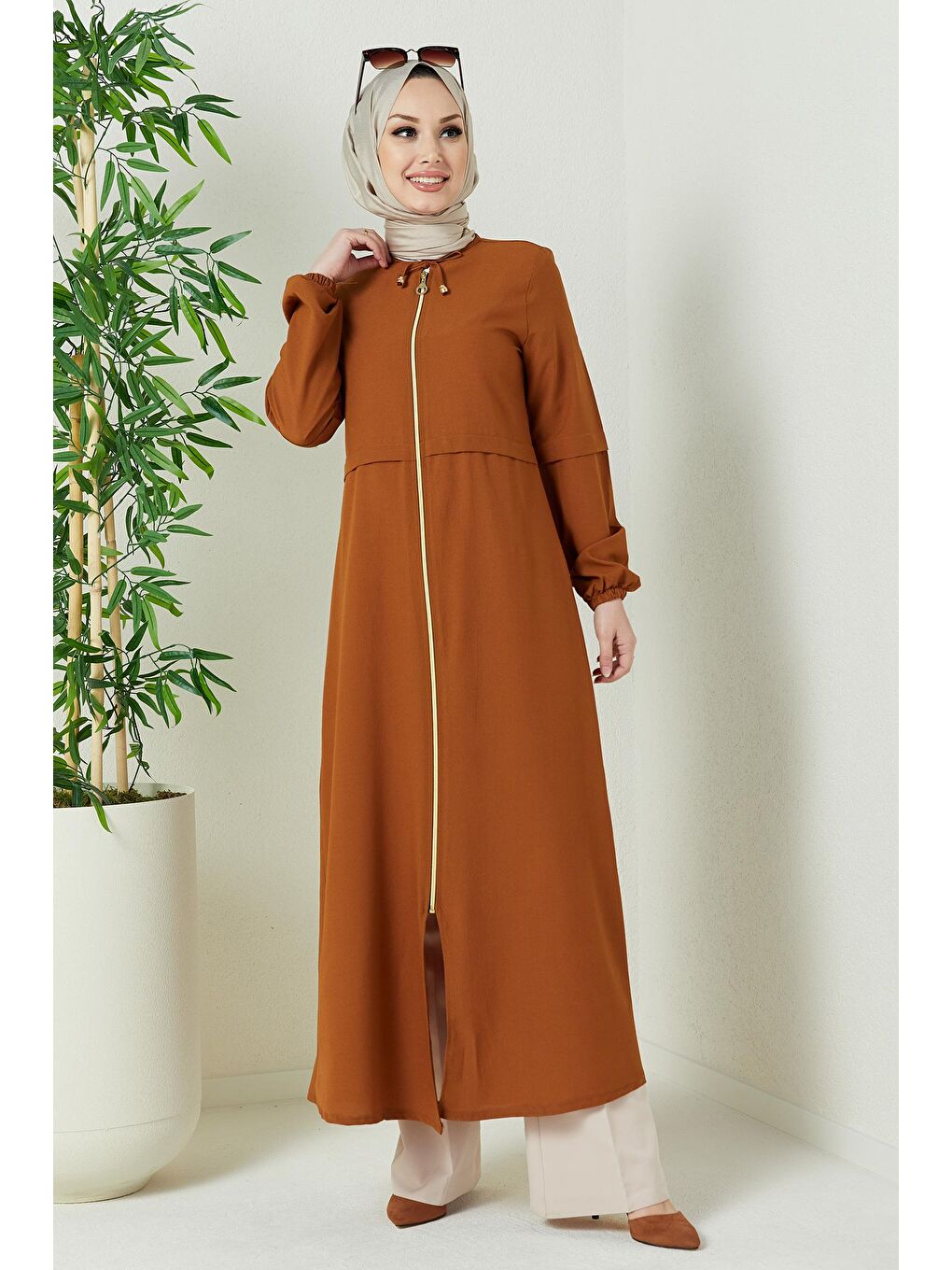 Kahverengi Orta Kadın Taba Kap - 3659-1