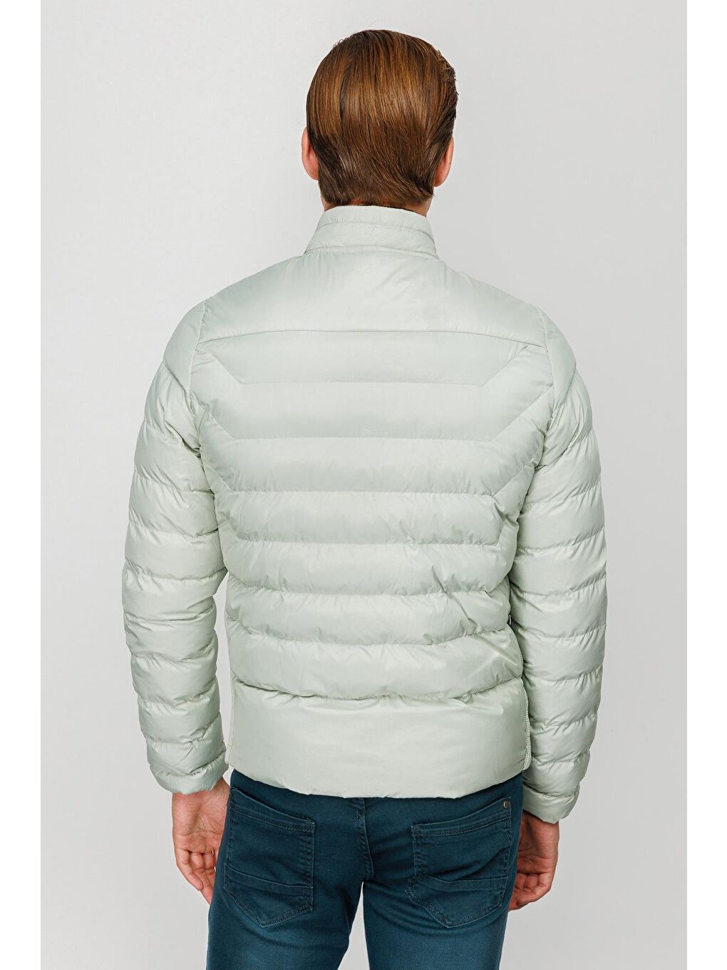 Erkek Mint Yeşil Şişme Mont-3