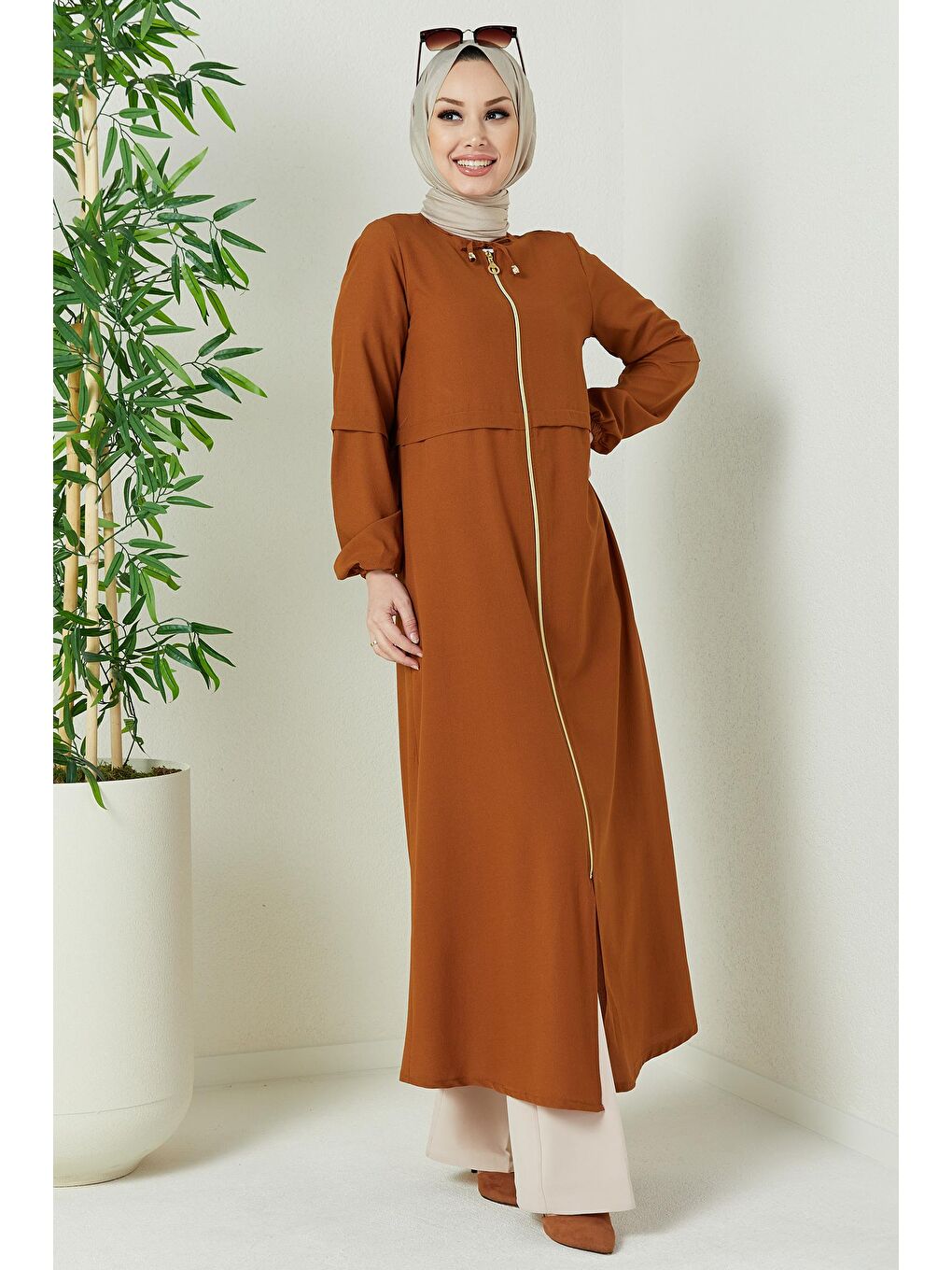 Kahverengi Orta Kadın Taba Kap - 3659-2