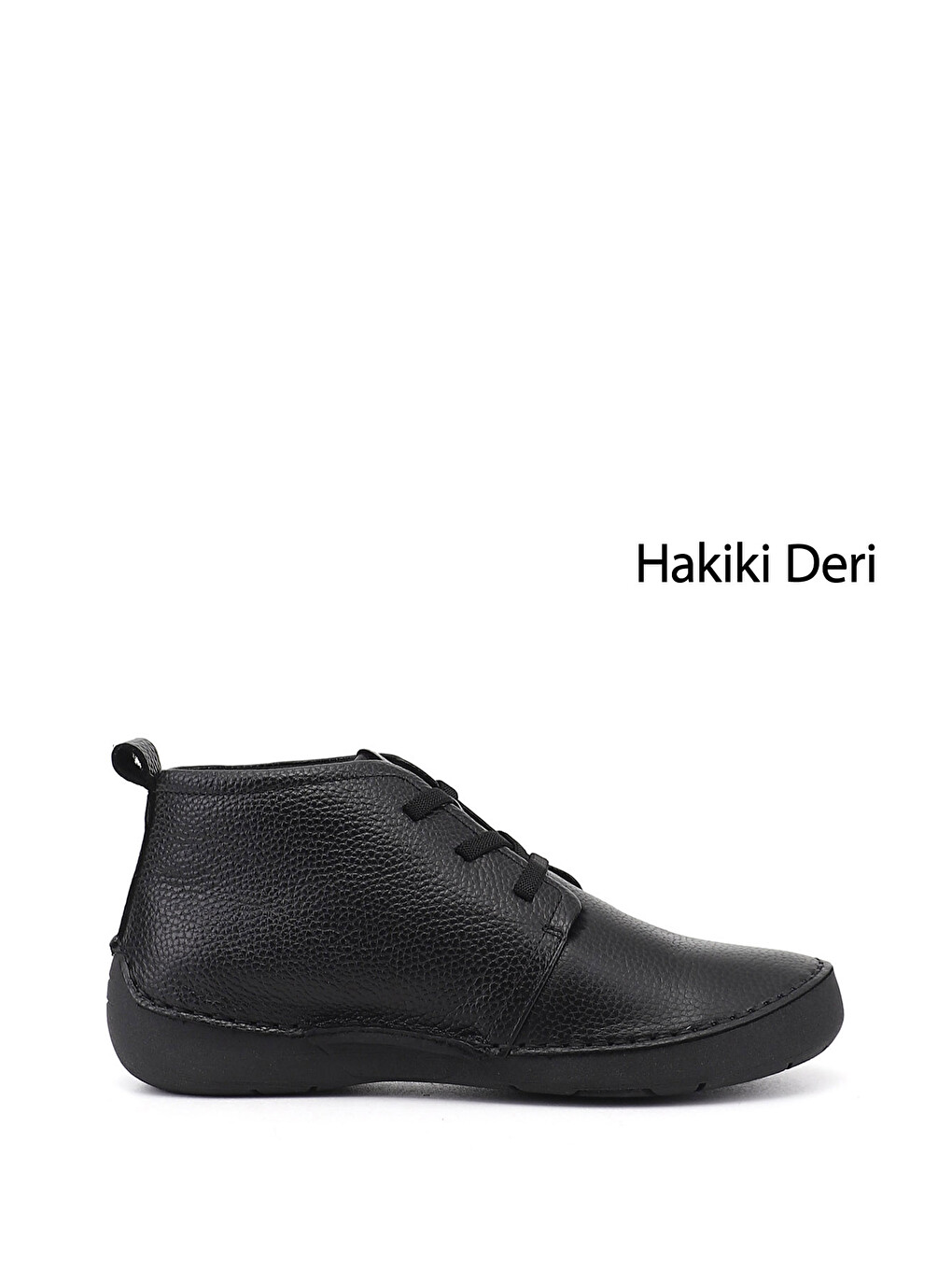 Siyah Kadın MAT SİYAH Bağcıklı Hakiki Deri Comfort Bot