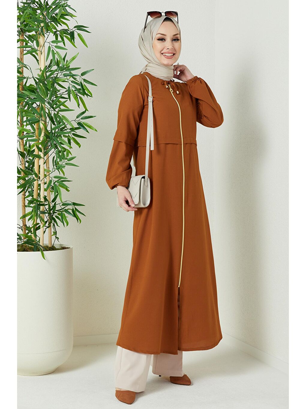 Kahverengi Orta Kadın Taba Kap - 3659-4