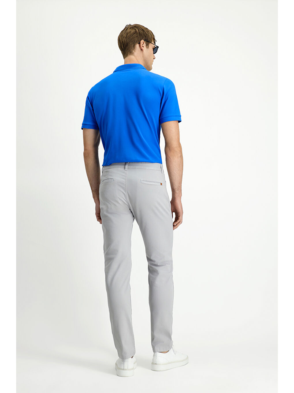 Gri Regular Fit Elastanlı Kanvas / Chino Pantolon-3