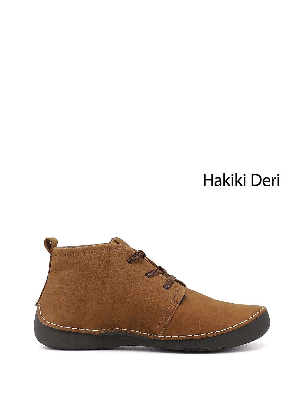 Kahverengi Kadın KAHVERENGİ-TABA Bağcıklı Hakiki Deri Comfort Bot