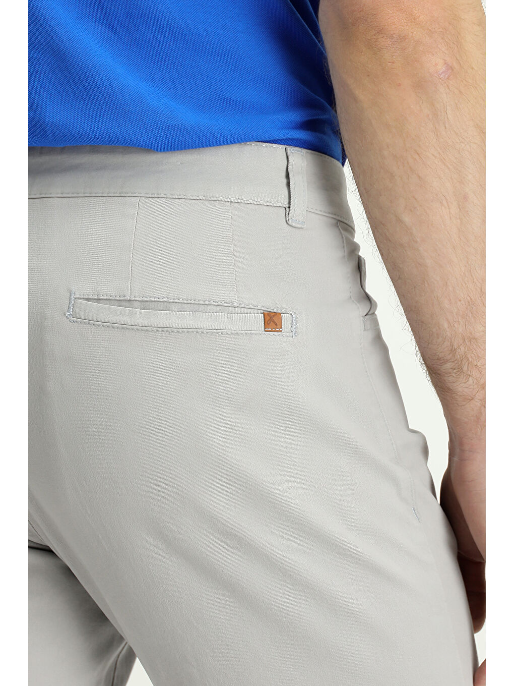 Gri Regular Fit Elastanlı Kanvas / Chino Pantolon-5