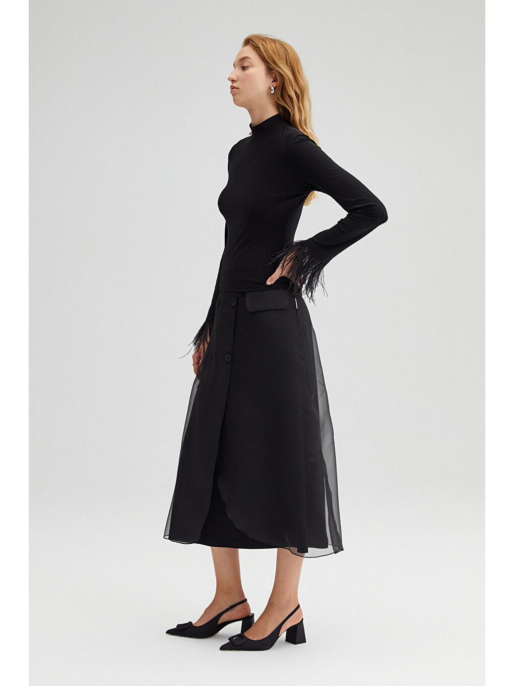 Siyah Otriş Detaylı Body-2