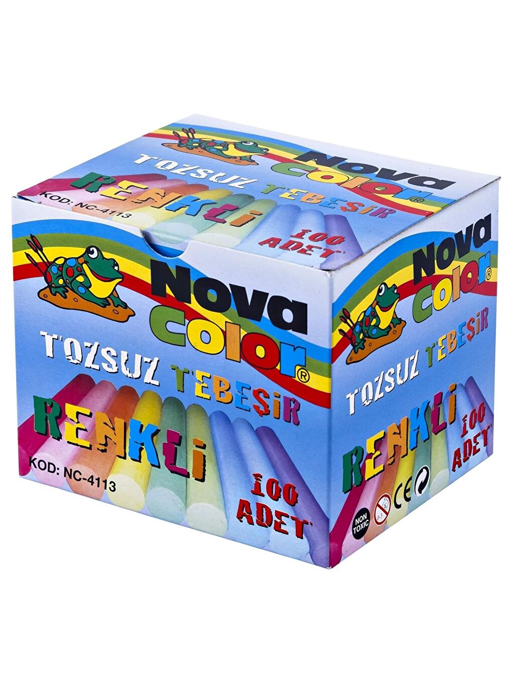 Tozsuz Renkli Tebeşir 100 Lü (NC-4113)