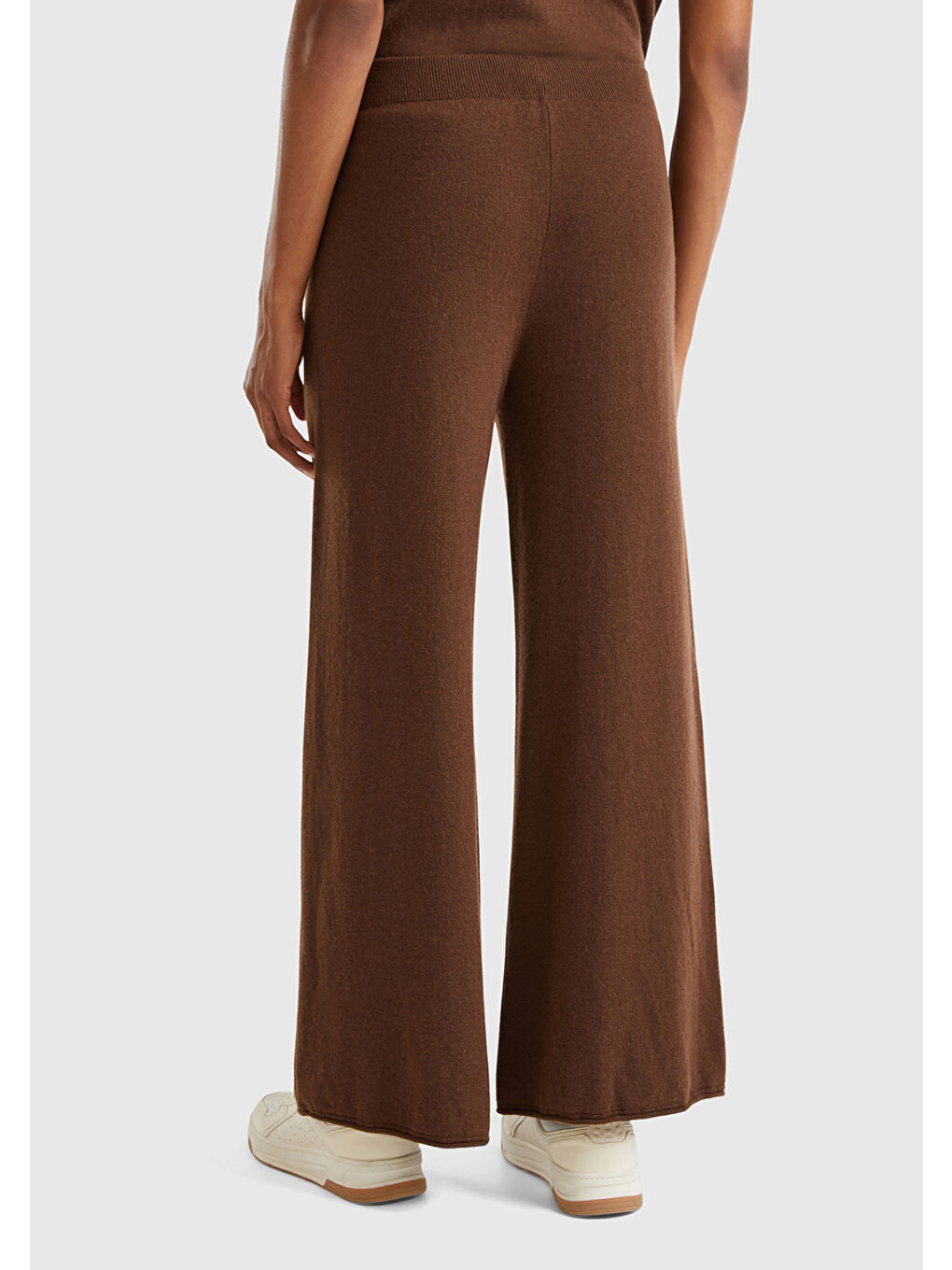 Kadın Kahverengi Kaşmir Karışımlı  Triko Eşofman Altı-2