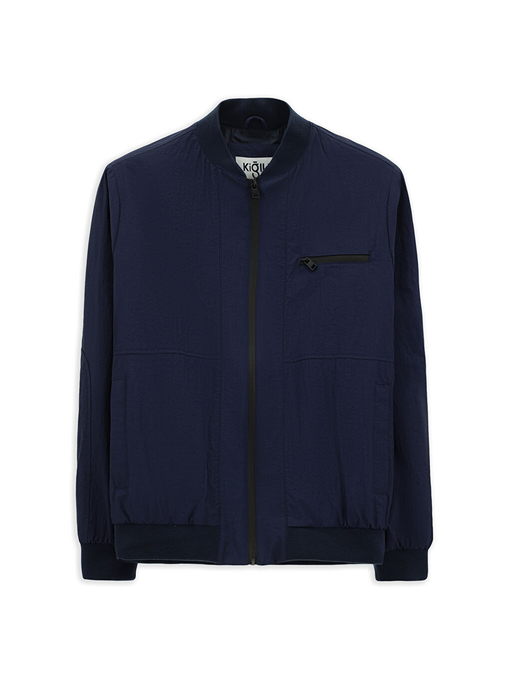 Lacivert Mevsimlik Spor Bomber Ceket Mont-6