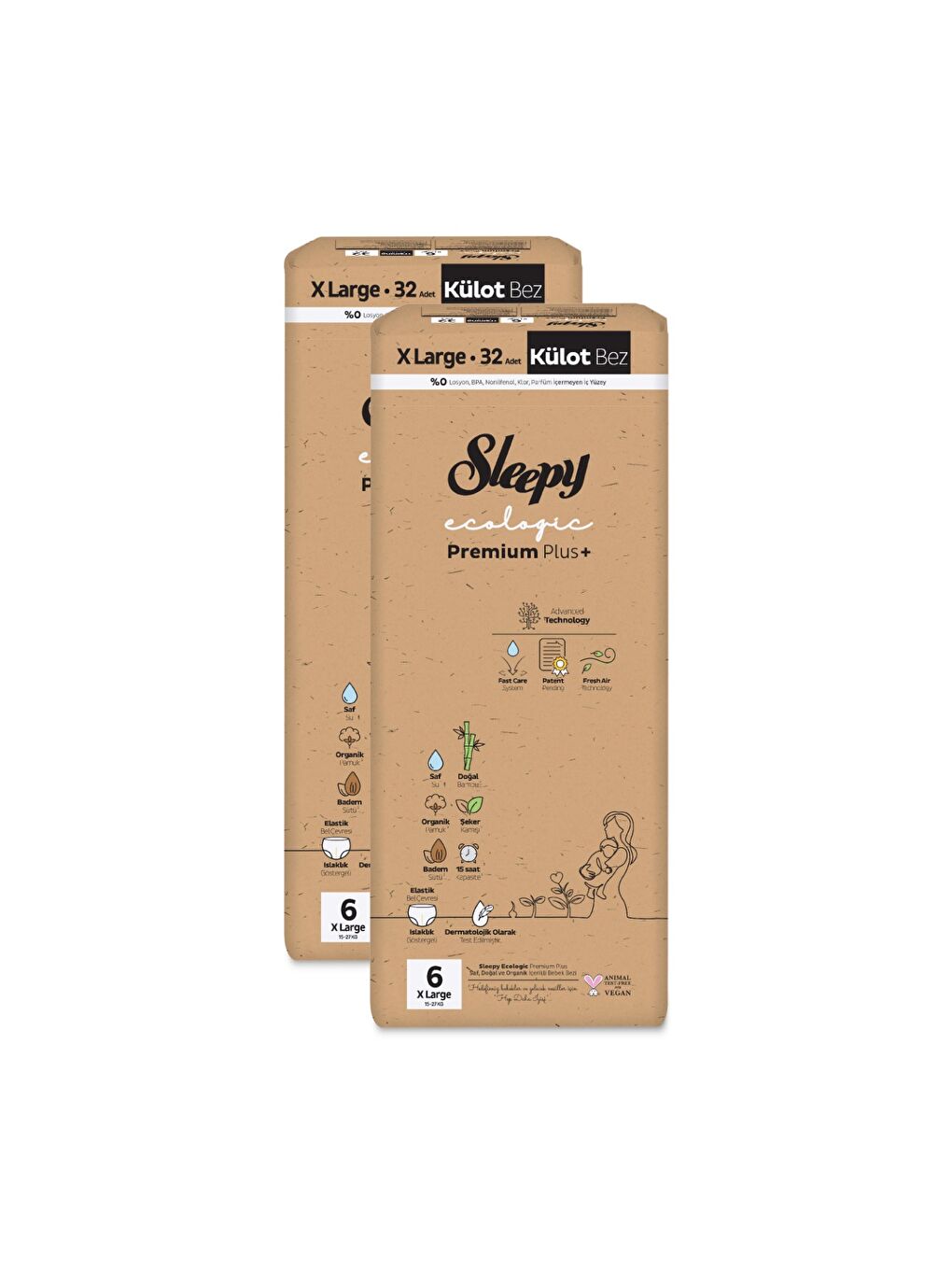 Ecologic Premium Plus Süper Paket Külot Bez 6 Numara Xlarge 64 Adet-2