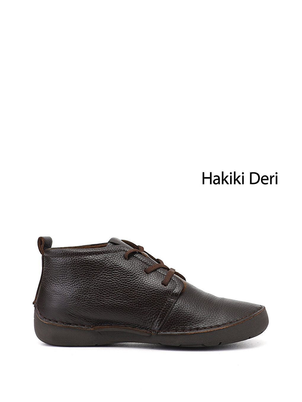 Kahverengi Kadın KOYU KAHVERENGİ Bağcıklı Hakiki Deri Comfort Bot