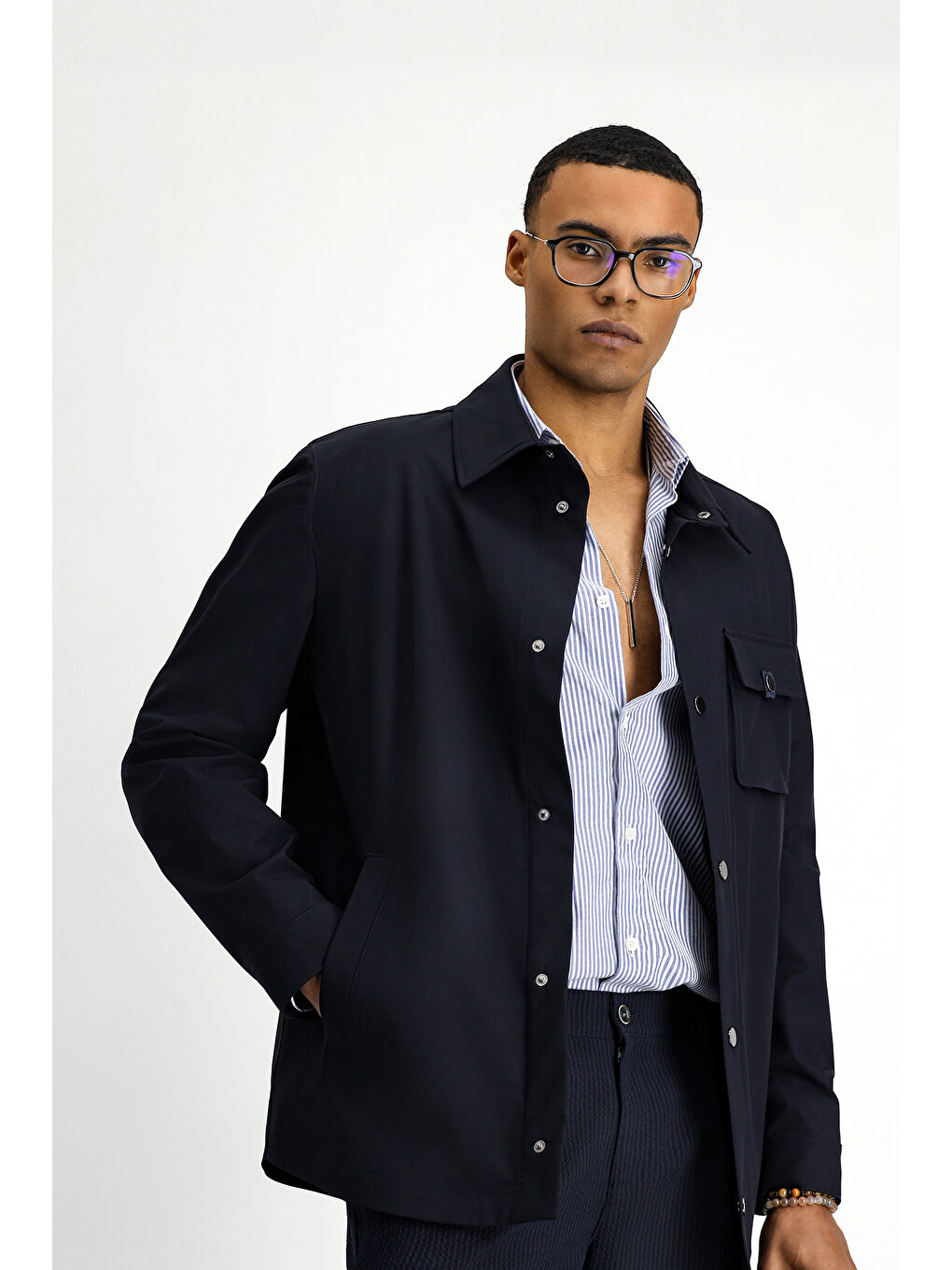 Lacivert Spor Mevsimlik Mont