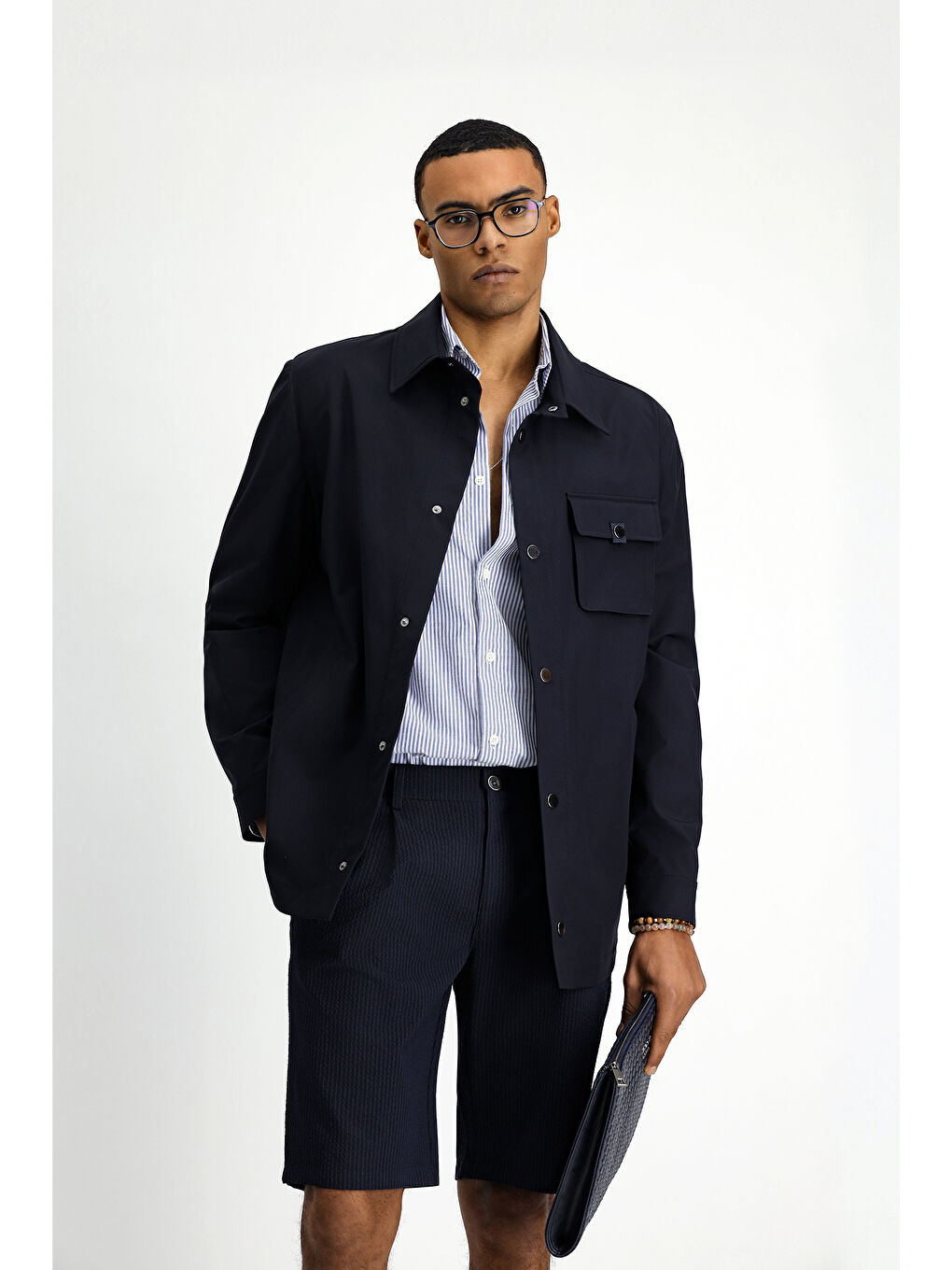 Lacivert Spor Mevsimlik Mont-3