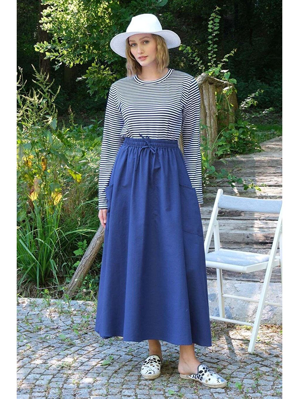 Lacivert Çizgili Sweat-2