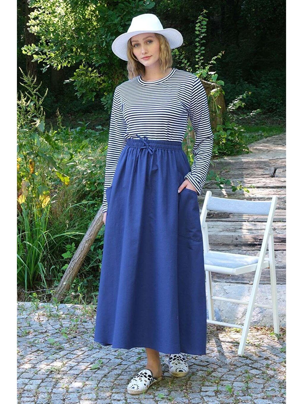 Lacivert Çizgili Sweat-3