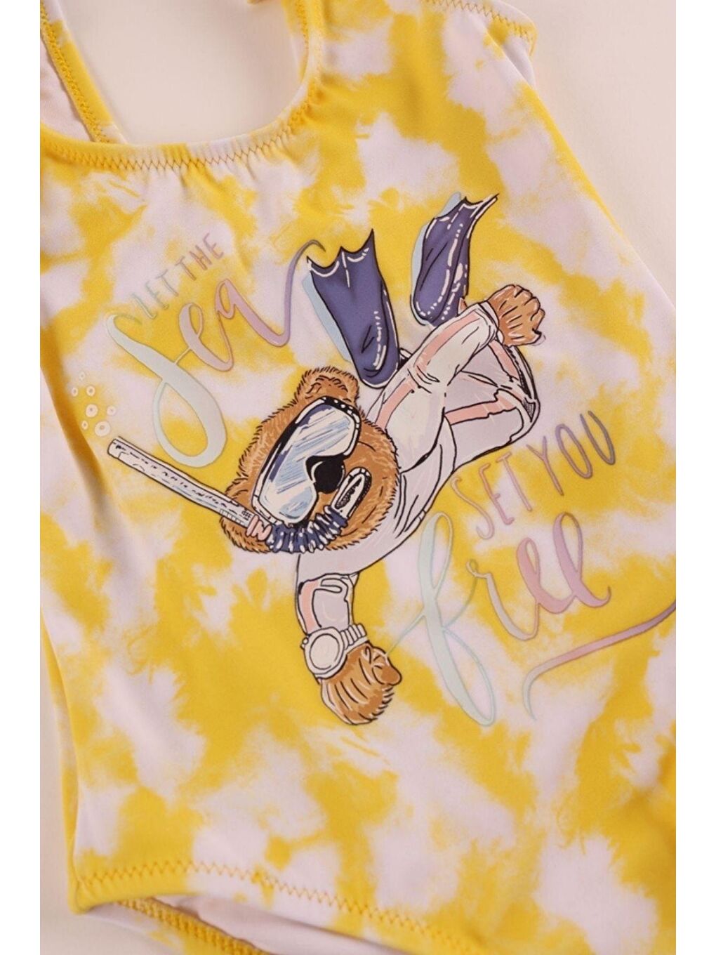 Bear On The Run Kız Çocuk Mayo Sarı-2