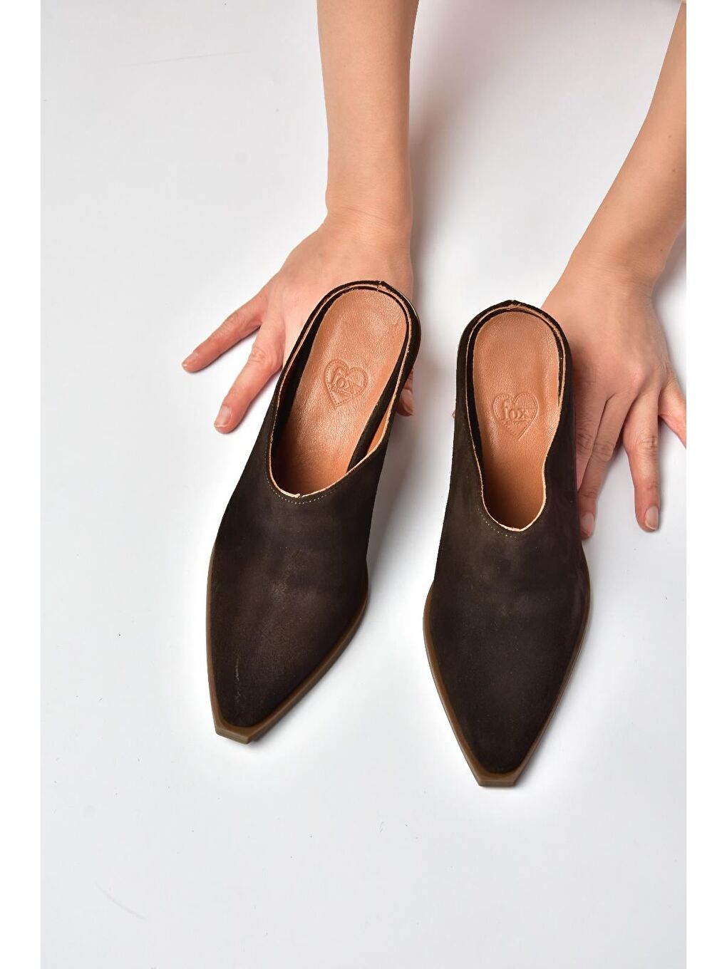 Kahverengi Kadın Topuklu Terlik U654806102-2