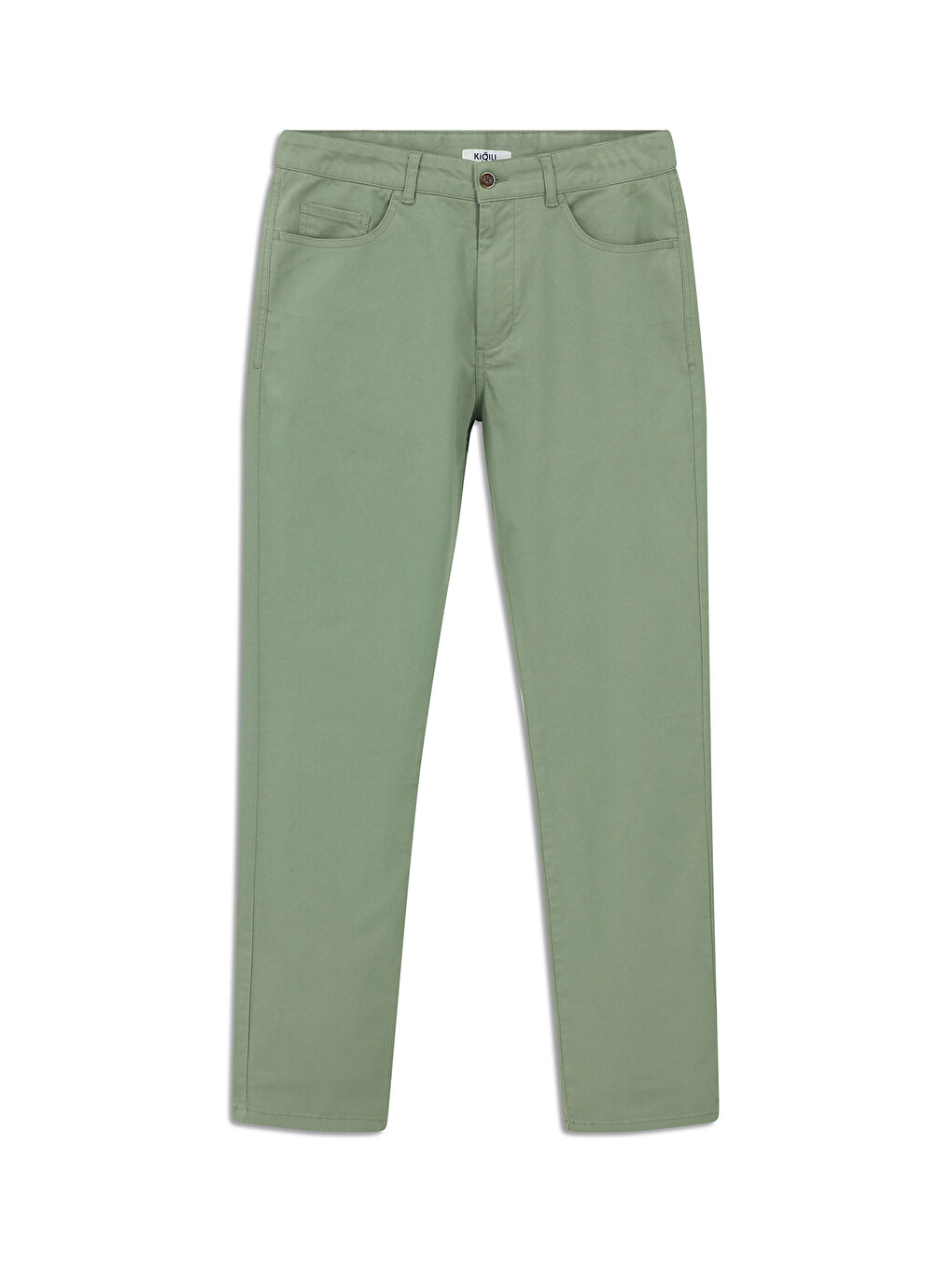 Yeşil Regular Fit Elastanlı Kanvas / Chino Pantolon-5