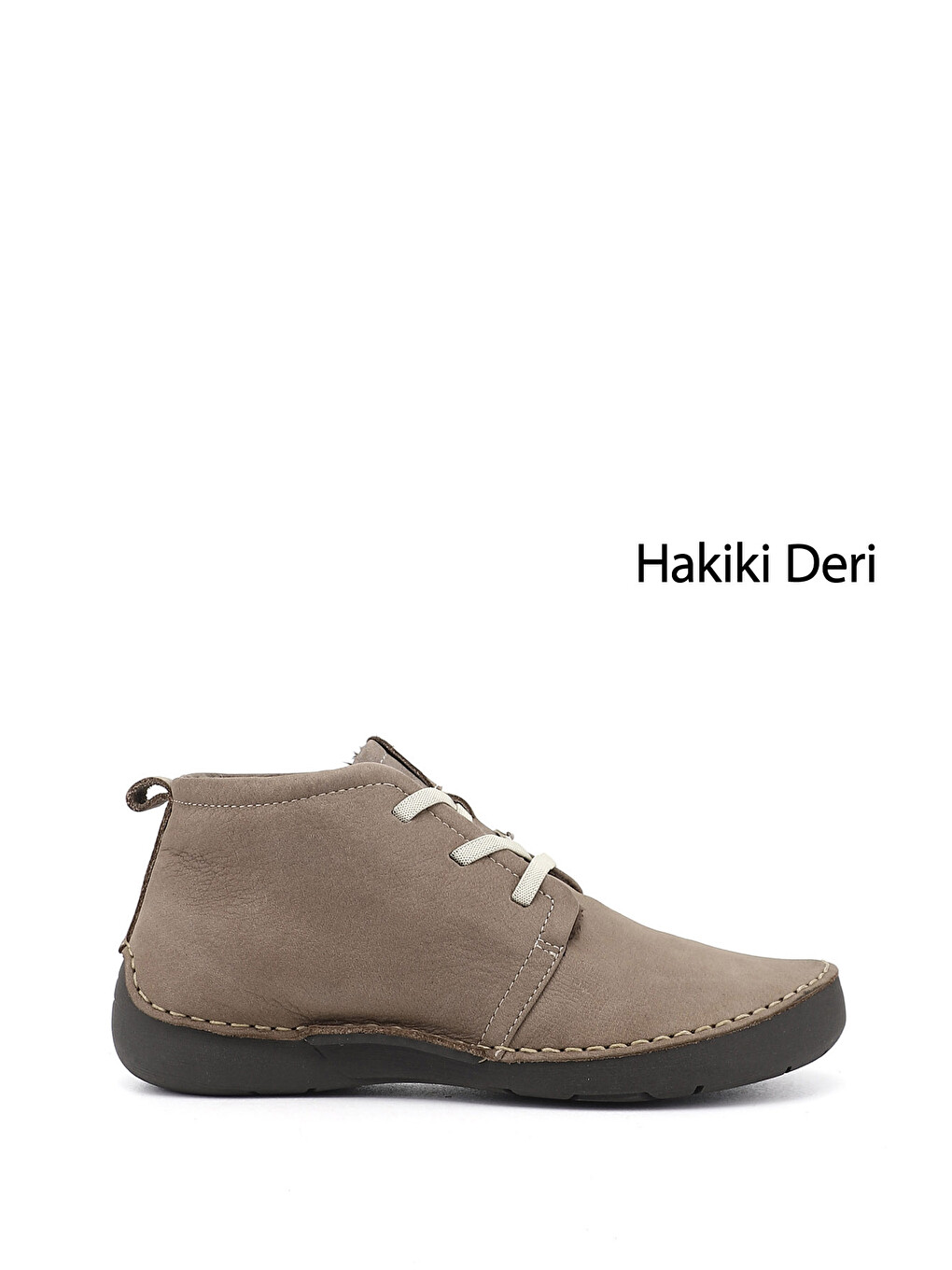 Bej Kadın VİZON Bağcıklı Hakiki Deri Comfort Bot