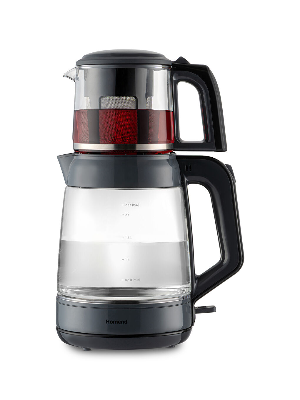 Infinity 1764H Cam Çay Makinesi Antrasit Siyah