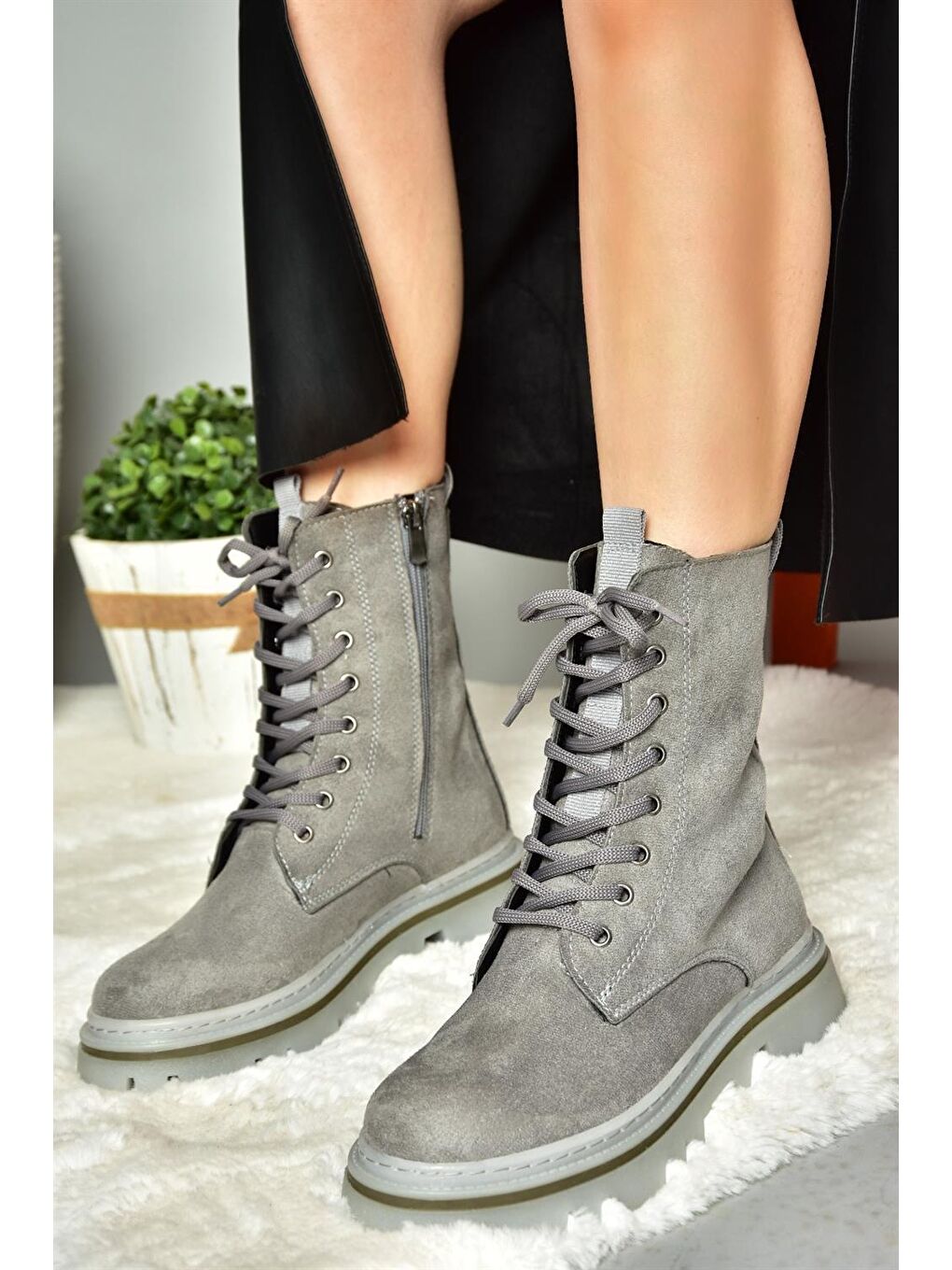 R5248022 Gri Kadın Bot-2