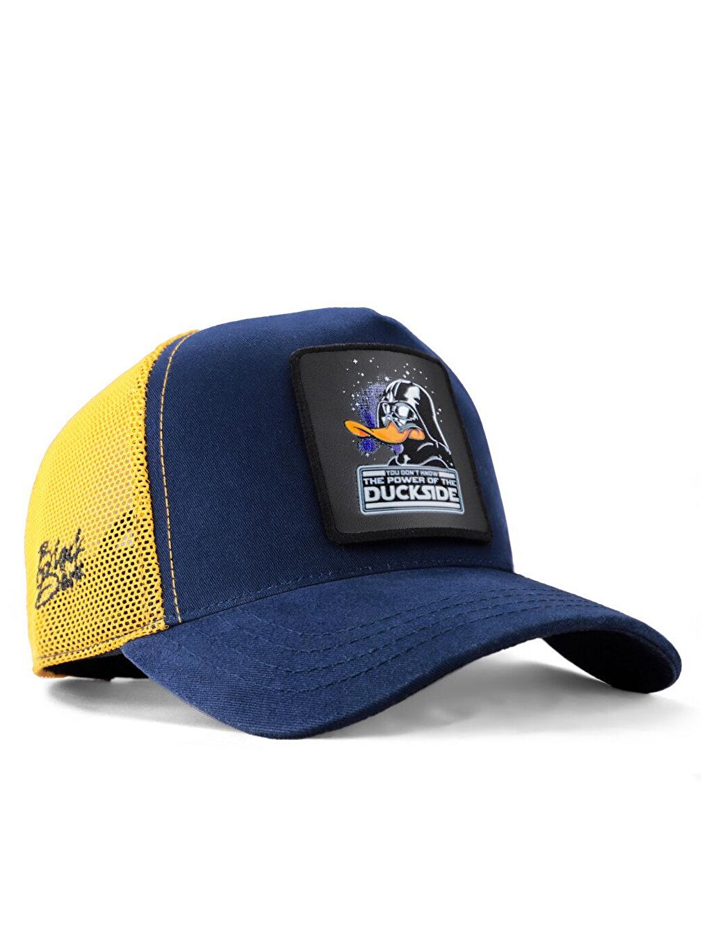 V1 Trucker Duckside - 1 Kod Logolu Unisex Lacivert-Sarı Şapka (Cap)