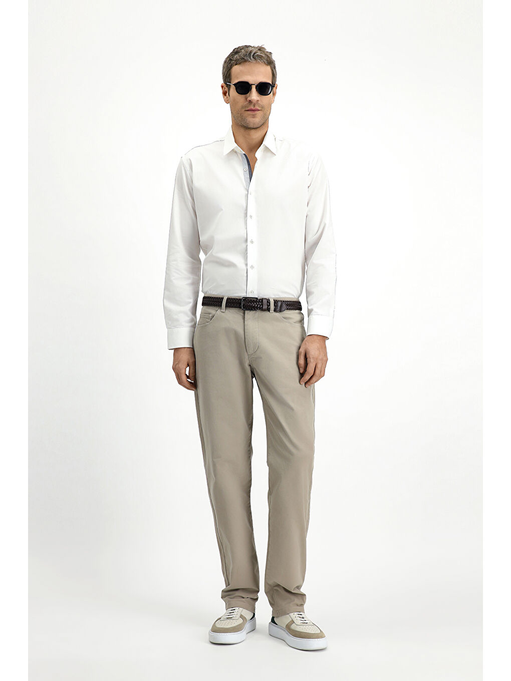 Kahverengi Regular Fit Elastanlı Kanvas / Chino Pantolon-2