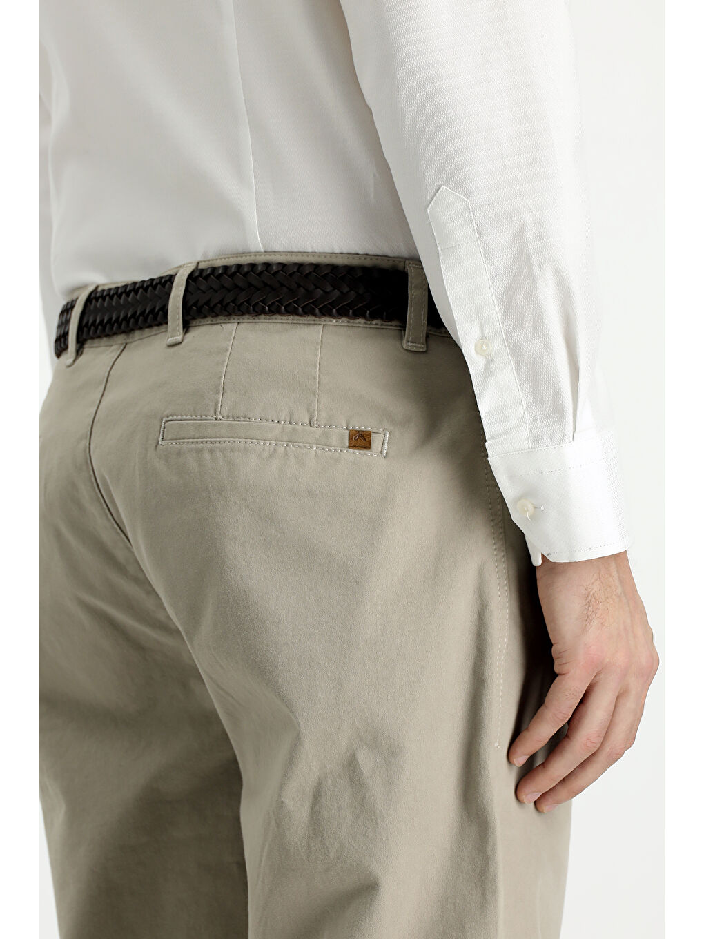 Kahverengi Regular Fit Elastanlı Kanvas / Chino Pantolon-5