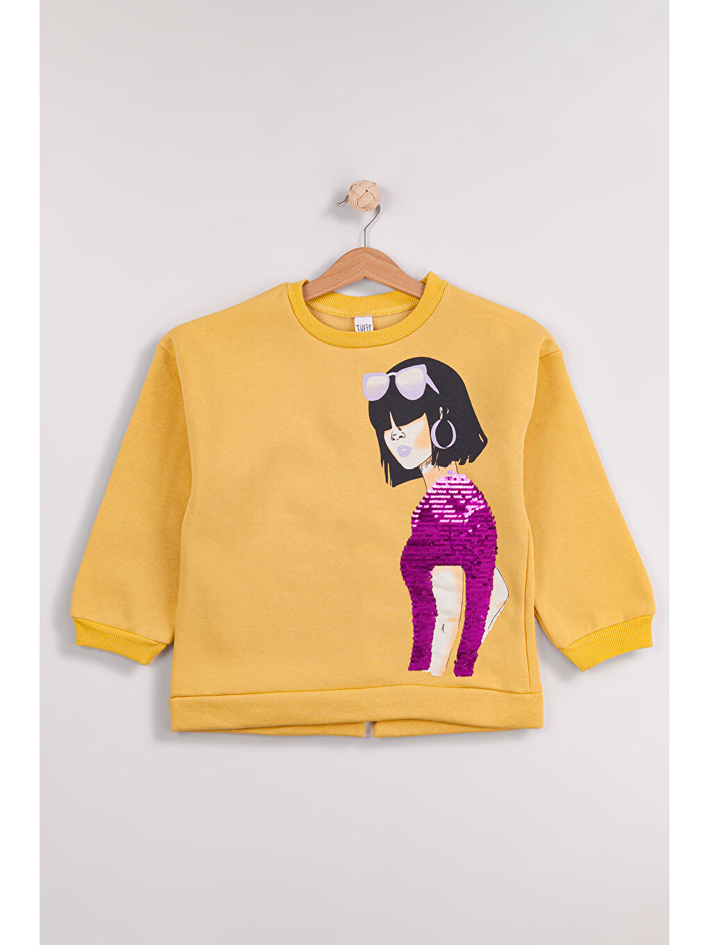 MİSSTUFFY Sarı Kız Çocuk Orta Kalınlıkta Baskılı 2'li Paket Sweatshirt - 2