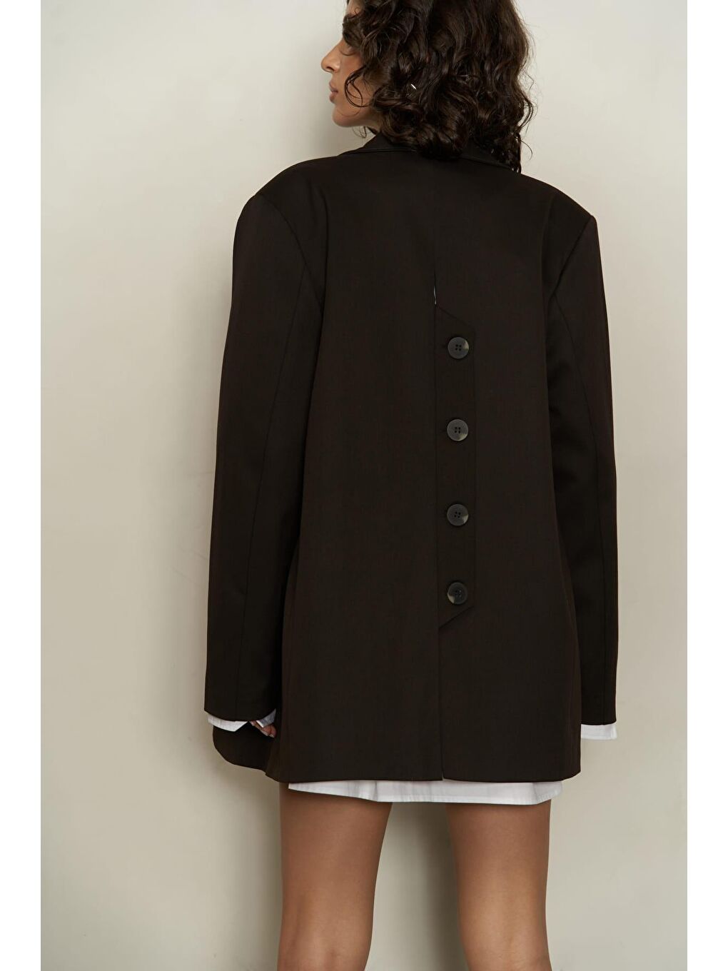 Kahverengi Spencer Acı Kahve Blazer Ceket-2