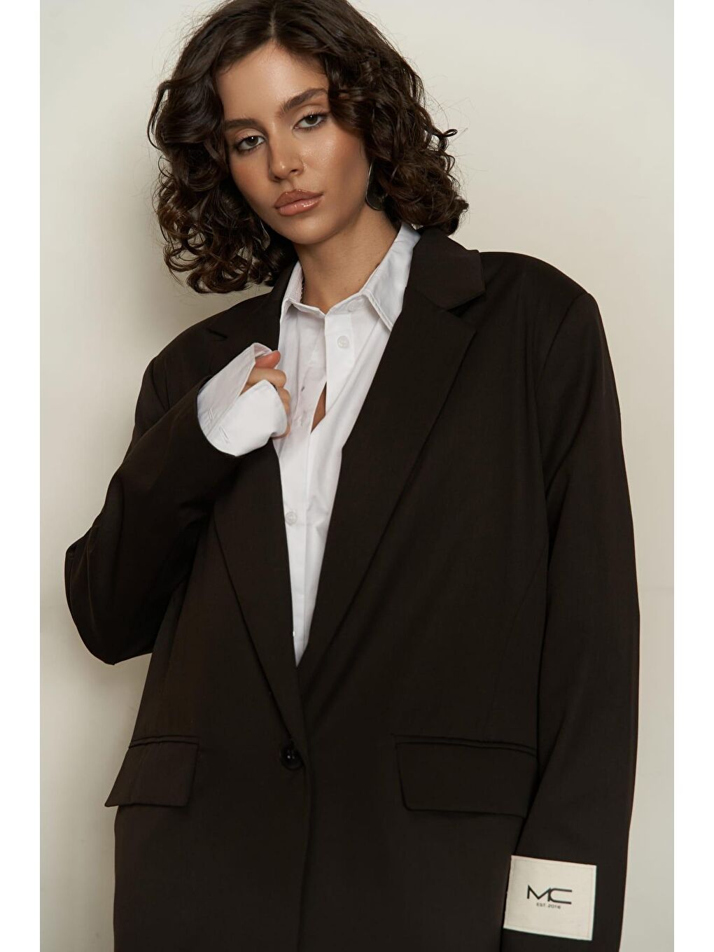 Kahverengi Spencer Acı Kahve Blazer Ceket-4