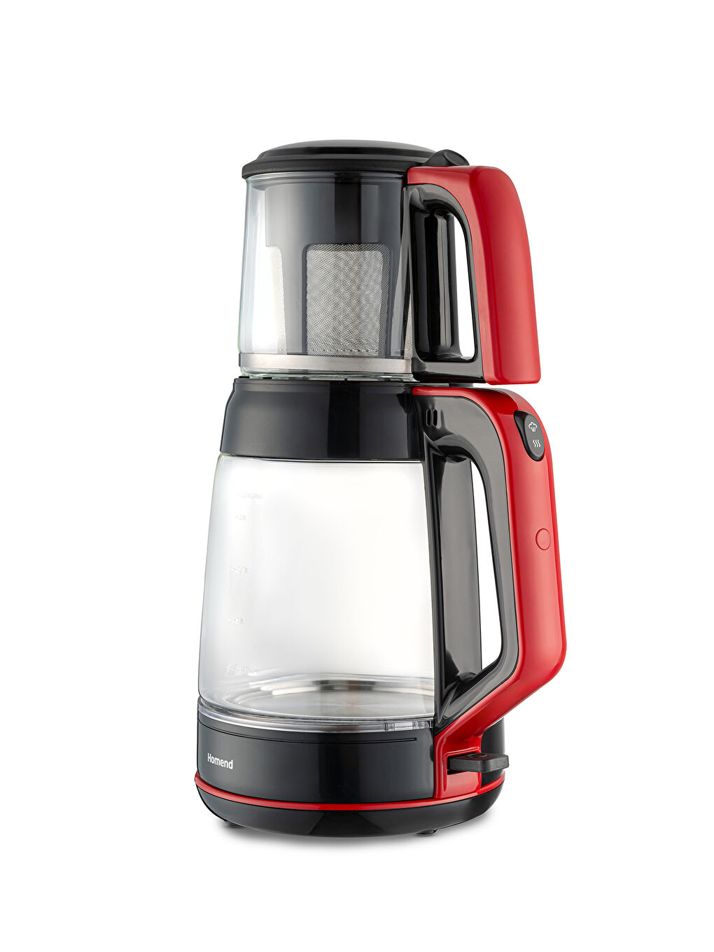 Infinity 1764H Cam Çay Makinesi Siyah Kırmızı-2