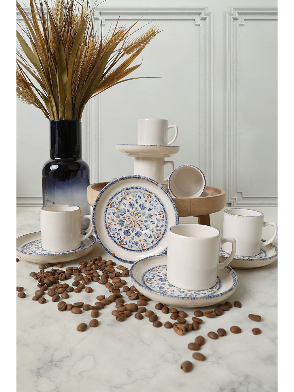 Karışık Sapphire Nordic Kahve Takımı 12 Parça 6 Kişilik-2