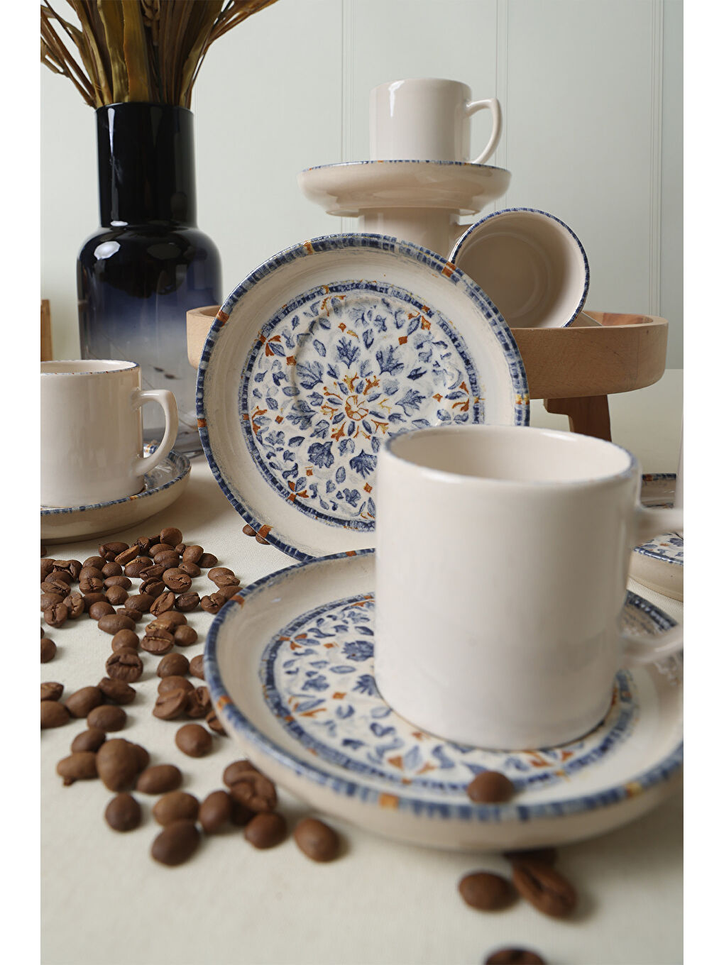 Karışık Sapphire Nordic Kahve Takımı 12 Parça 6 Kişilik-3