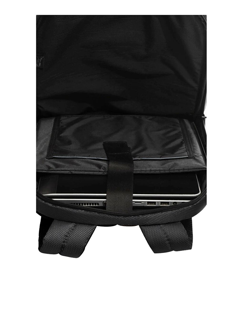 Unisex Siyah 15" Inç Dizüstü Bilgisayar Uyumlu Business Laptop Bölmeli Evrak Sırt Çantası-1