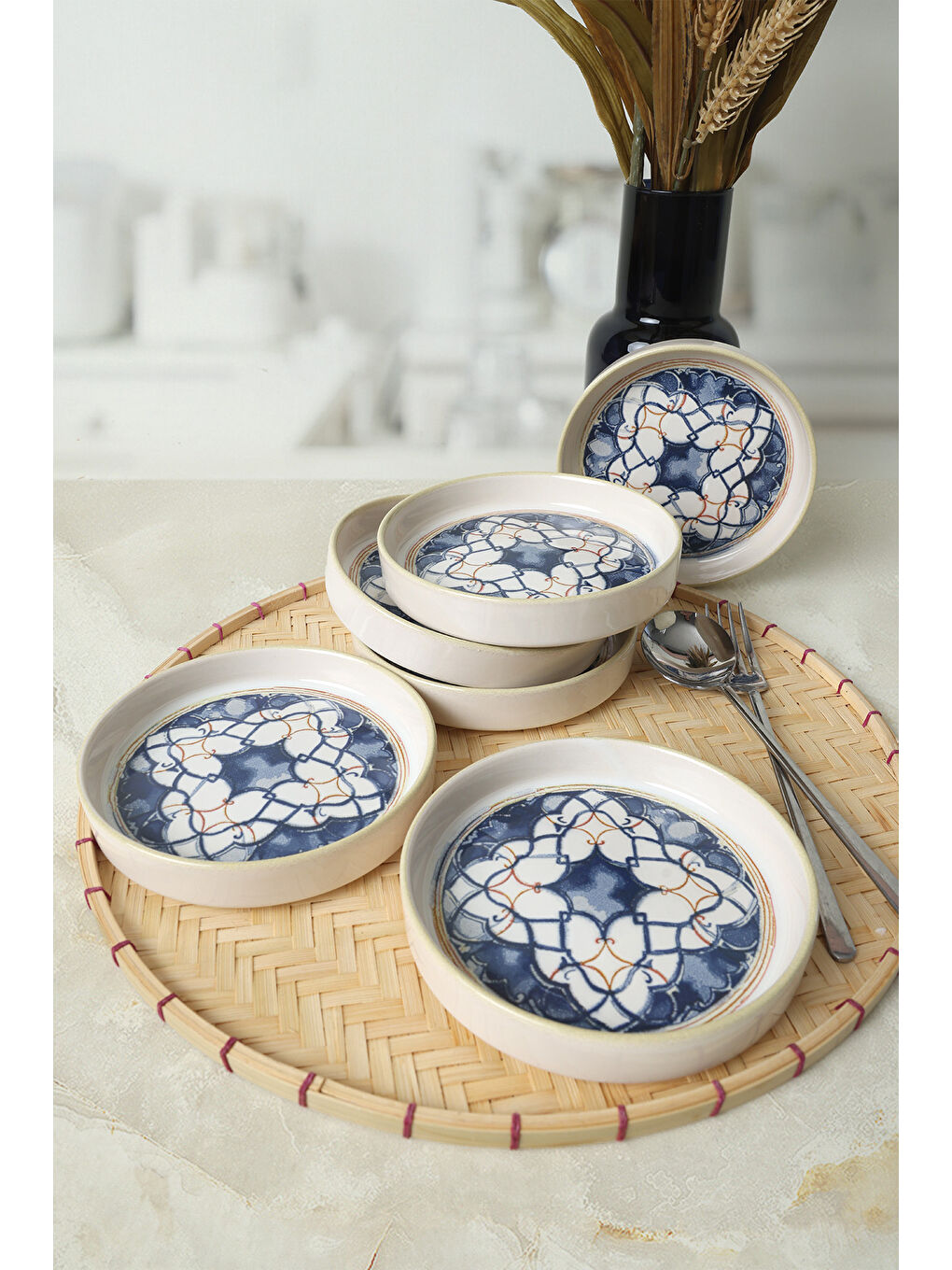 Karışık Wave Flow Stackable Çerezlik / Sosluk 14 Cm 6 Adet