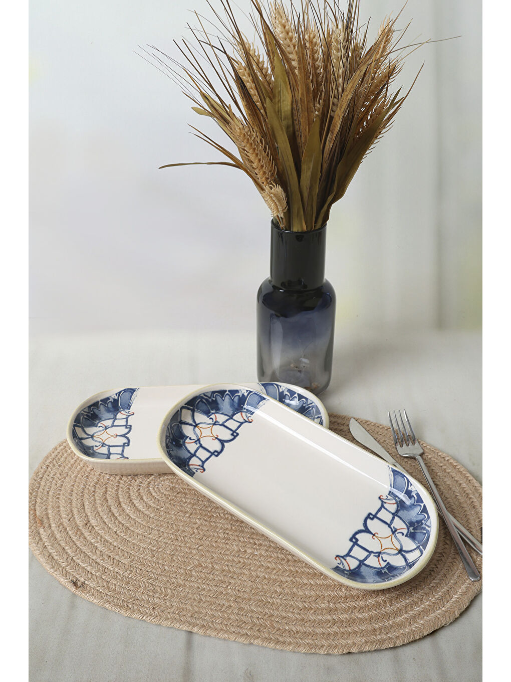 Karışık Wave Flow Noyan Kayık Tabak 26 Cm 2 Adet