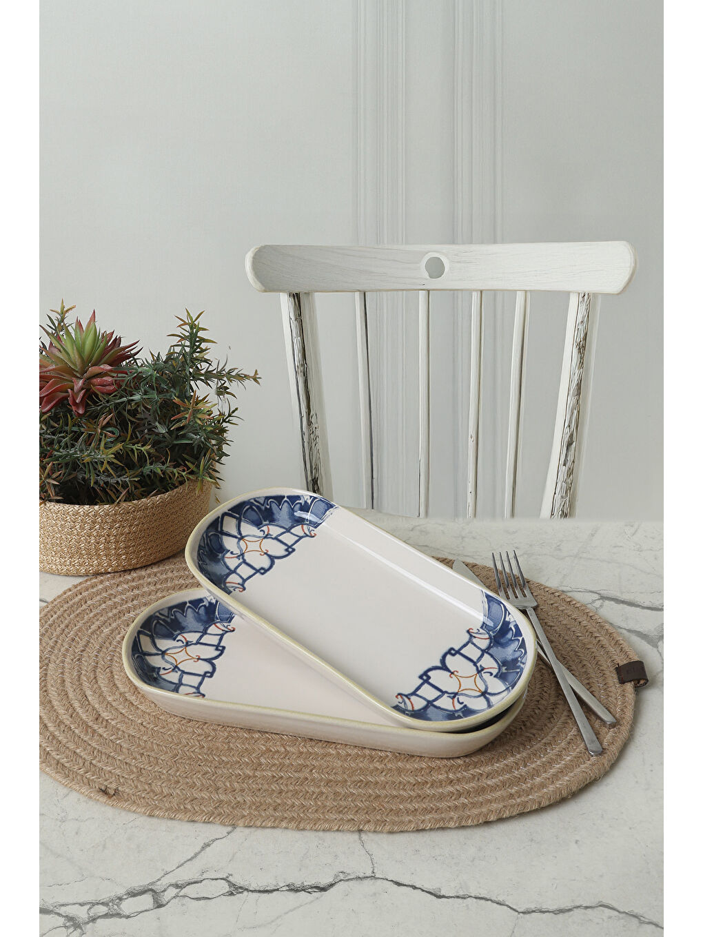 Karışık Wave Flow Noyan Kayık Tabak 26 Cm 2 Adet-1